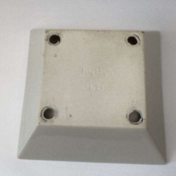 HYALYN POTTERY Porcelain 621 Ashtray Vintage Mallard Ducks 5.25" square - Picture 5 of 12